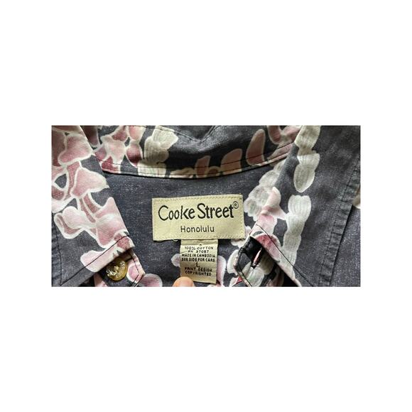 Cooke Street Mens/Teen Floral Honolulu Hawaiian Casual Button-Down Shirt Large - Picture 4 of 6